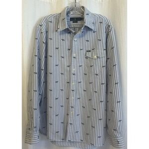 Polo Ralph Lauren Men's Classic Fit Hunting Dogs Striped Oxford Shirt Sz Large